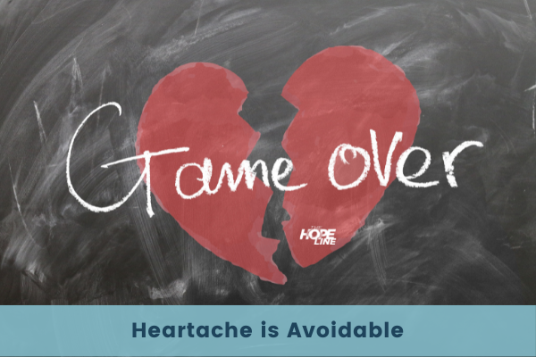 Broken Heart with Game Over on it Heartache is Avoidable Steps to Protect Yourself from Heartache TheHopeLine
