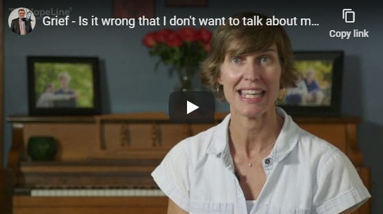 Grief – Is it wrong that I don’t want to talk about my grief?